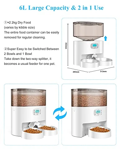 Automatic Pet Feeder for 2 Cats — Automatic Feeders, HoneyGuaridan