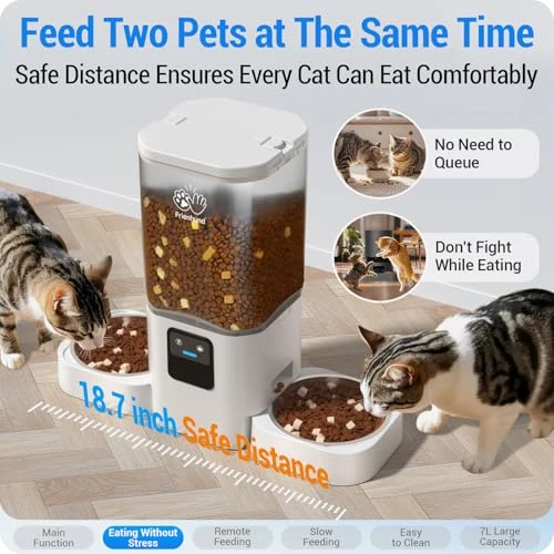 Automatic Pet Feeder with Dual Bowls and Slow Feed — Automatic Feeders, Frienhund