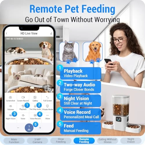 Automatic Pet Feeder with Dual HD Cameras — Automatic Feeders, Frienhund