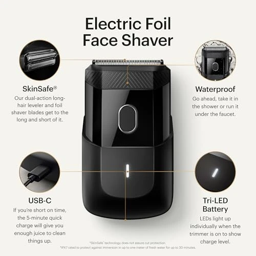 Compact Face Shaver — Foil, MANSCAPED