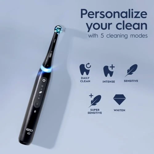 Deep Clean + Whiten Rechargeable Electric Toothbrush with Visible Pressure Sensor, Timer, Multiple Cleaning Settings,... — Electric Toothbrush Heads, Oral-B