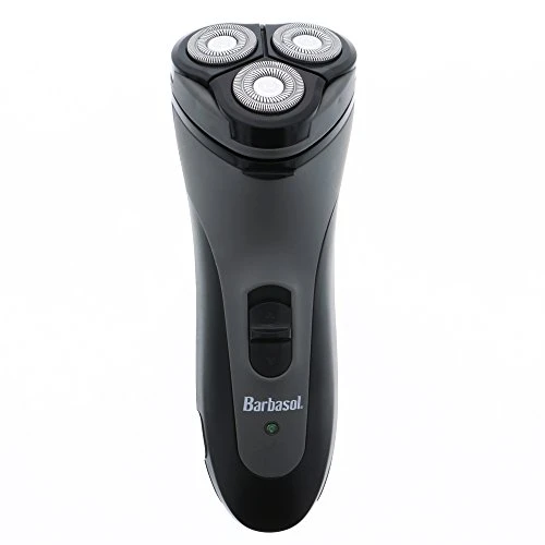 Rechargeable Electric Rotary Shaver with Stainless Steel Blades and Pop-Up Trimmer — Rotary, Barbasol