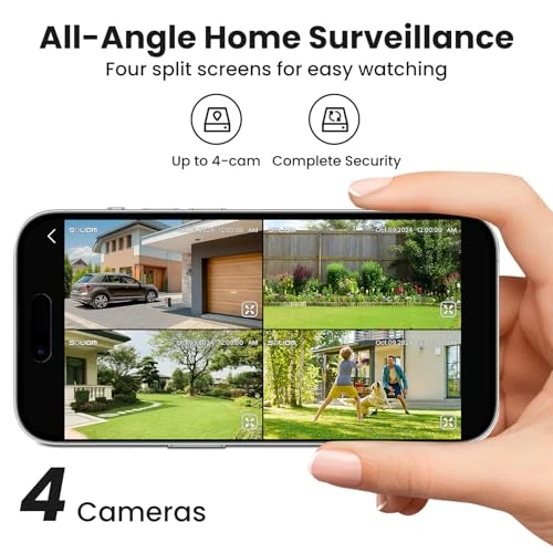 Security Cameras Wireless Outdoor, No Subscription, Solar Powered with 360° Auto Tracking — Outdoor Security Cameras, SOLIOM