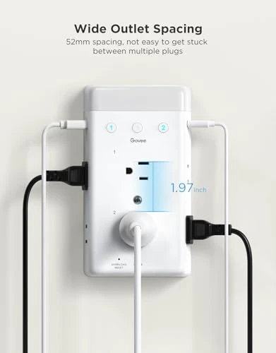 Smart Plug Outlet Extender — Power Solutions & Surge Protection, Govee