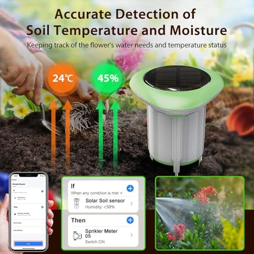 Solar Powered Soil Moisture and Temperature Sensor — Hygrometers, RISOON