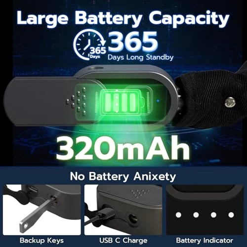 Bike Chain Lock with Fingerprint, Bluetooth App Control — Chain, Dhiedas