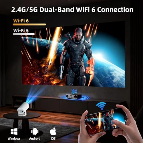 Mini Projector with WiFi and Bluetooth — Home Theater Projectors, YINCODI