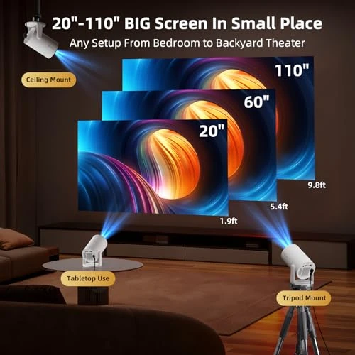 Mini Projector with WiFi and Bluetooth — Home Theater Projectors, YINCODI