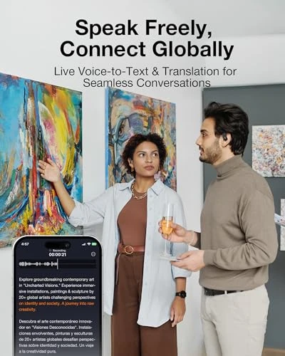 OpenNote AI Voice Recorder – Open Ear Headphones — Language Translators, VIAIM