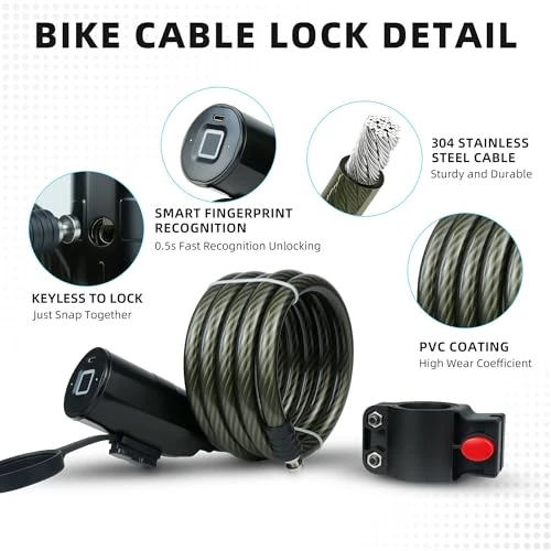 Smart Bike Lock — Cable, KENRONE