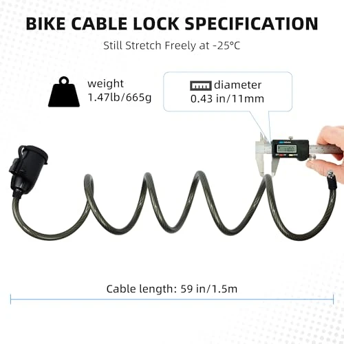 Smart Bike Lock — Cable, KENRONE