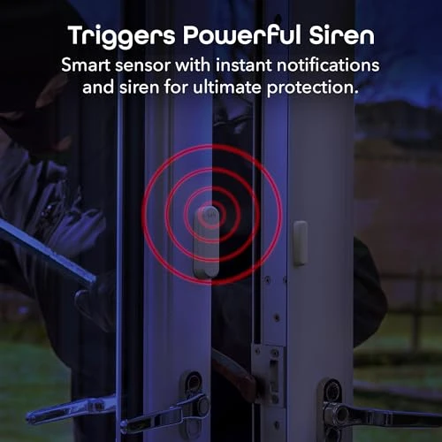 Smart Door and Window Sensor Alarm 2 Pack — Smart Home Security, Geeni