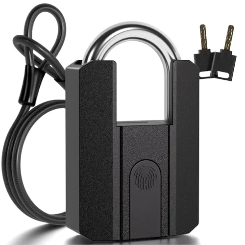 Smart Fingerprint Bike Lock with Key and 4FT Steel Cable — U-Lock, APECYC