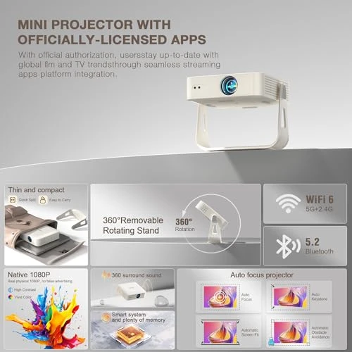 Smart Mini Projector with WiFi and Bluetooth — Home Theater Projectors, XuanPad