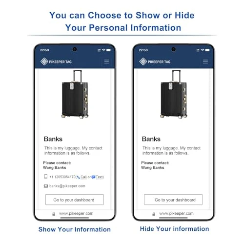 Smart QR Code Luggage Tags — Luggage Tags, PIKEEPER