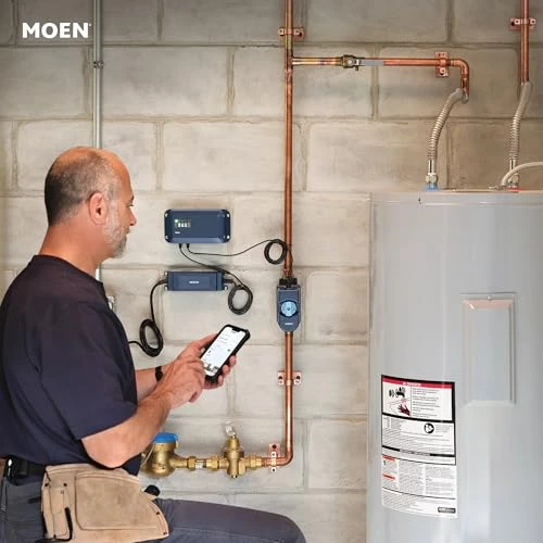 Smart Water Monitor and Automatic Shutoff Sensor — Water Leak Detection Systems, Moen