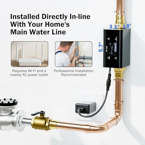 Smart Water Monitor and Automatic Shutoff — Water Leak Detection Systems, FRIZZLIFE