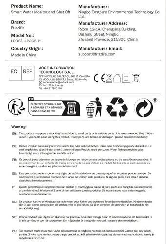 Smart Water Monitor and Automatic Shutoff — Water Leak Detection Systems, FRIZZLIFE