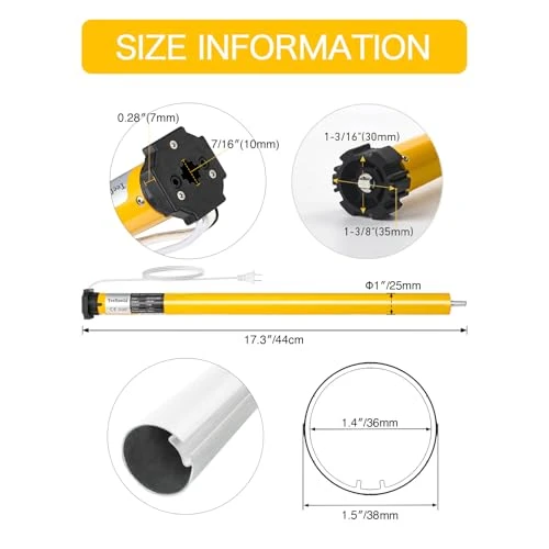 Smart WiFi Blinds Motor - AC Plug-in Electric for 1.5'' Tubes — Top Motor, Teefinstia