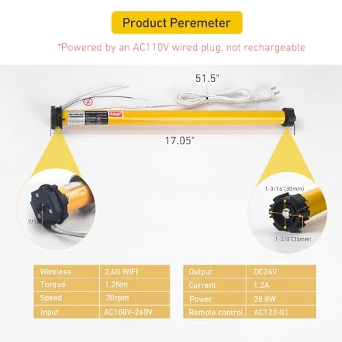 Smart WiFi Blinds Motor — Honeycomb, Sortfle
