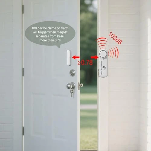 Smart WiFi Door and Window Alarm Sensor Chime — Smart Home Security, XFOX