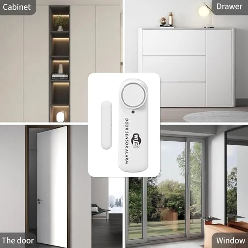 Smart WiFi Door and Window Alarm Sensor Chime — Smart Home Security, XFOX