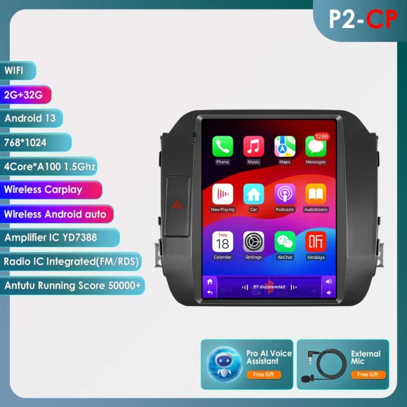 Android Car Multimedia Receiver with Wireless CarPlay and Android Auto — Car Installation Essentials, Hizpo