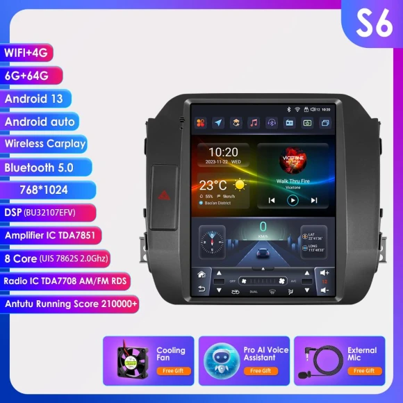 Android Car Multimedia System with 9.7-inch Touchscreen — In-Dash, Hizpo