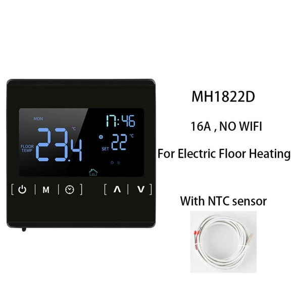 Smart Home Thermostat for Water Heating, Gas Boiler, and Electrical Heating — HVAC Controls, Tuya