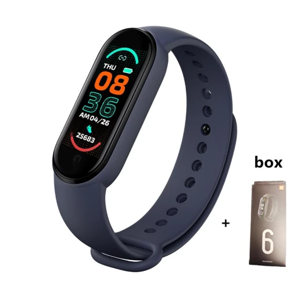 Smart Watch with Heart Rate and Blood Pressure Monitoring — Smartwatches, M6