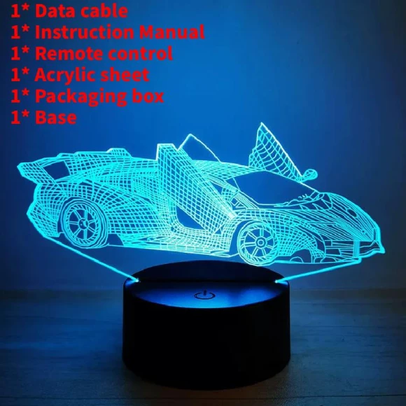 Transformers Optimus Prime Lamborghini LED Touch Night Light with Remote Control — Light Boxes, NimbusNectar