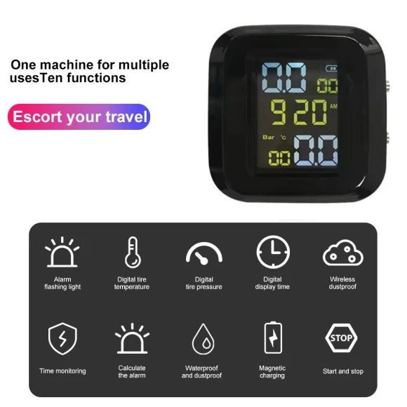 Wireless Tire Pressure Monitor with Digital Display — TPMS Sensor Replacements, Auto Parts Speciality