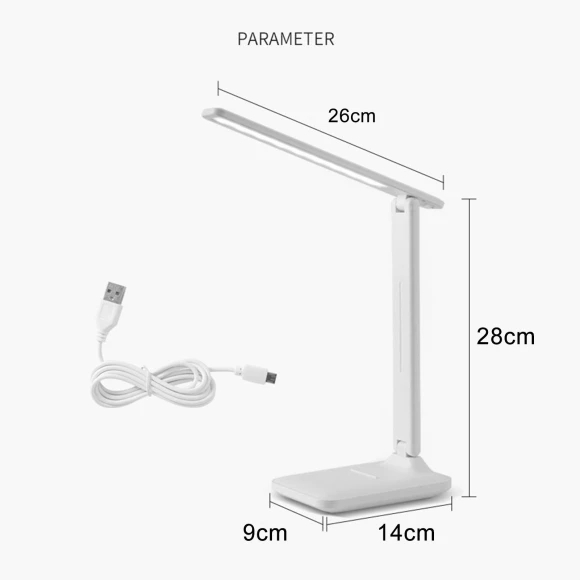 Eye Protection Desk Lamp with Touch Dimming and Charging — Study & Desk Lighting, KaiSai