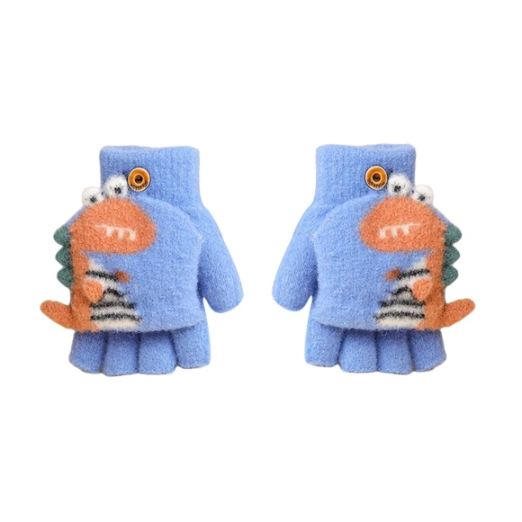 Knit Cute Dinosaur Stylish Mittens for Cold Weather — Gloves & Mittens, BONBON TOKYO
