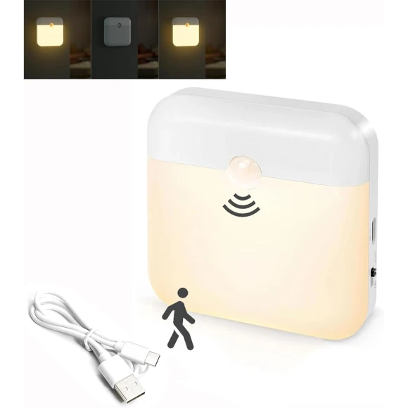 Square Motion Sensor Night Light — Night Lights, RocketSocket