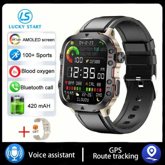 1.96-inch Screen Smart Watch — Smartwatches, Lucky Start