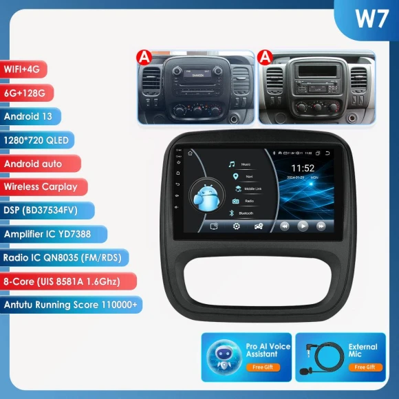 4G AI Voice Android Auto Car Radio — Car Installation Essentials, OSSURET