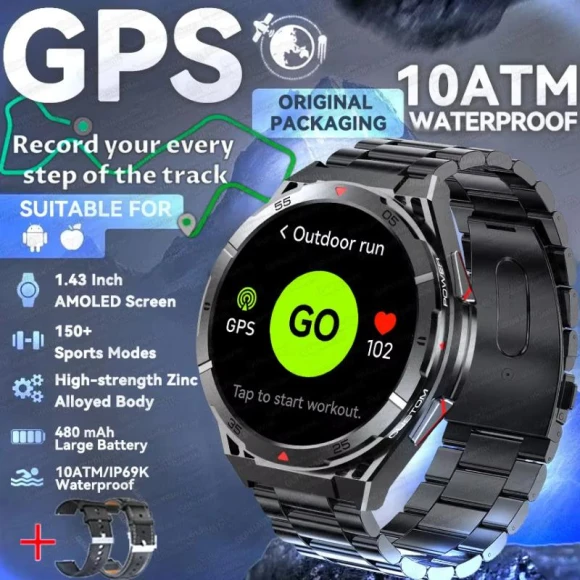 Men's Dual-Band Satellite GPS Smartwatch — Smartwatches, QLY Online