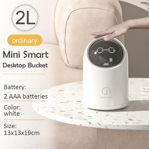 Mini Smart Desktop Trash Can with Display — Waste Baskets, Elegant Living House