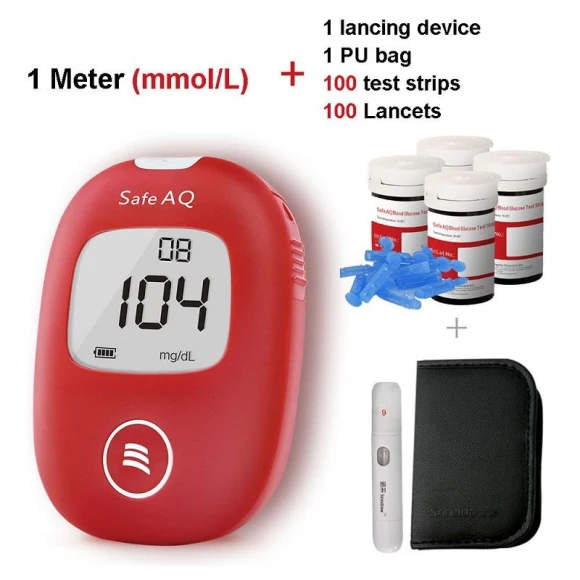 Smart Blood Glucose Meter with Test Strips Kit — Diabetes Monitoring Devices, SINOCARE