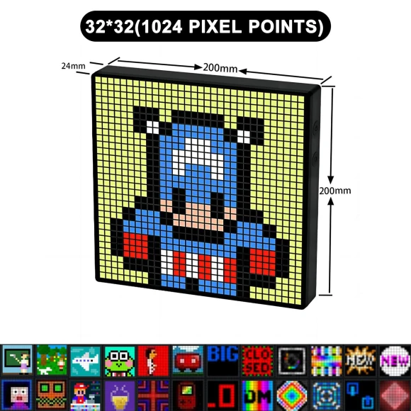 Smart Matrix Pixel Display LED Night Light — Commercial TVs & Displays, COOKING-MALL