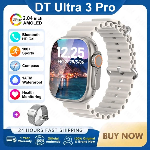 Smart Watch with AI Assistant, AMOLED Display, and Bluetooth Calling — Smartwatches, DT