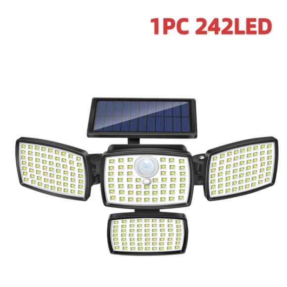 Solar Outdoor Wall Lamp with Motion Sensor — Outdoor Security & Flood Lighting, Smart Solar