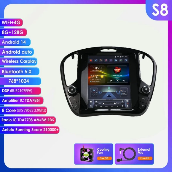 9.7-inch AI Android Car Stereo with 4G, GPS, CarPlay, Android Auto — In-Dash, OSSURET