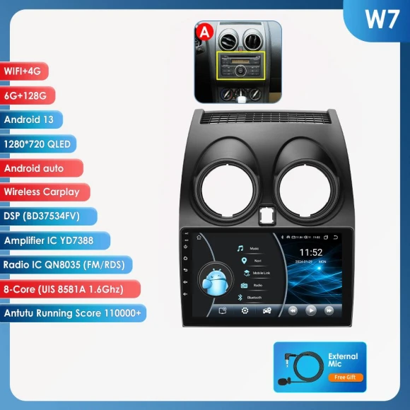 Android Auto Multimedia Car Radio — In-Dash, OSSURET