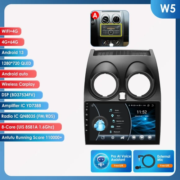 Android Auto Multimedia Car Radio — In-Dash, OSSURET