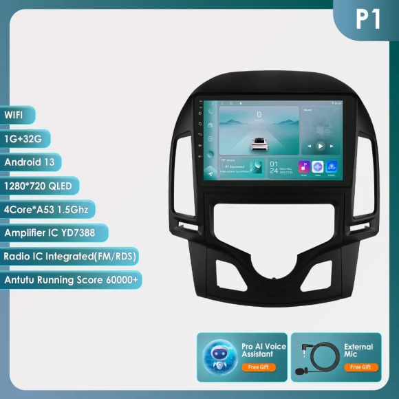 Car Multimedia System with CarPlay and Android Auto — In-Dash, Hizpo