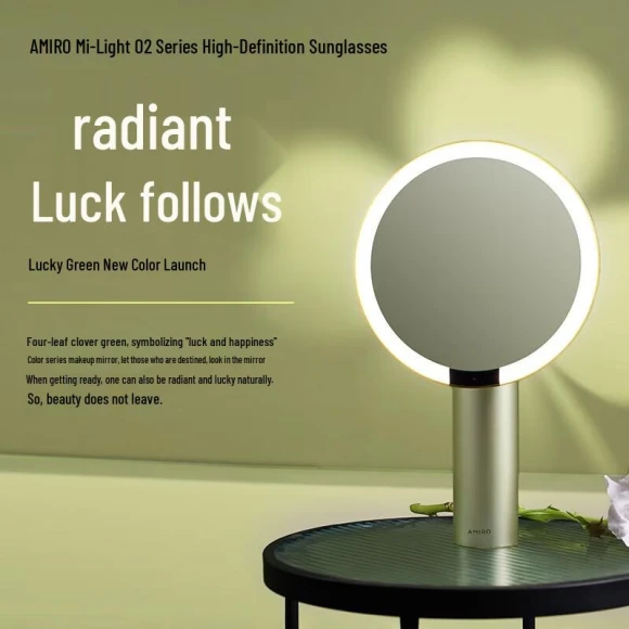 Smart LED Desktop Makeup Mirror — Handheld, AMIRO