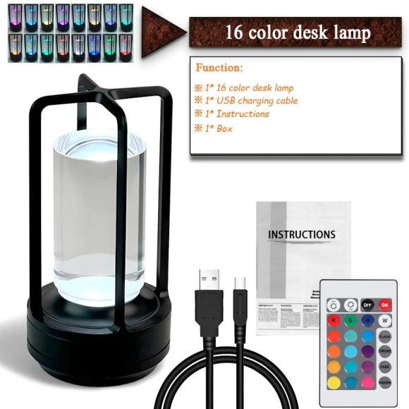 16-Color RGB Desk Lamp — Study & Desk Lighting, TOP-MALL-001