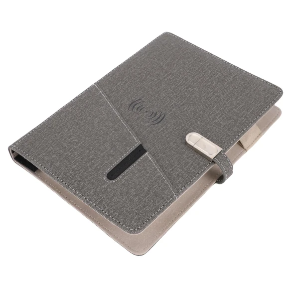 Business Notebook with Lamp, Recording, Portable Power Source, Wireless Charging, Fillable Planner — Digital Planners, Koogeelife
